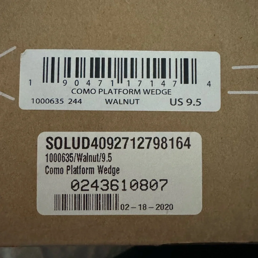 SOLUDOS • Walnut Como Platform Wedge Sandals Includes Box